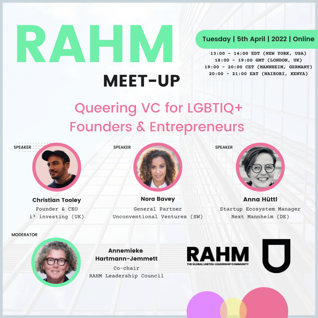 RAHMbassador Meet-up: Queering VC for LGBTQ+ Founders & Entrepreneurs!